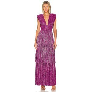 Sabina Musayev Judith Gown in Purple Small Womens Long Maxi Dress